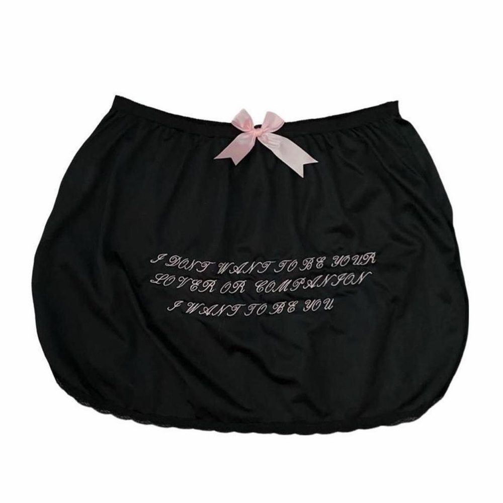 Upcycled slip skirt